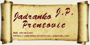 Jadranko Prentović vizit kartica